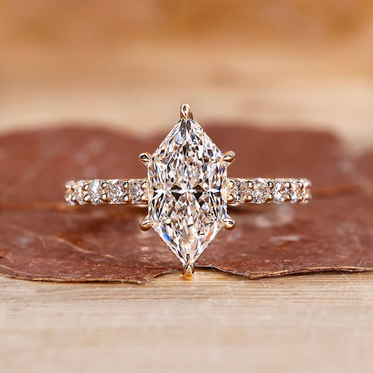 Dutch Marquise Ring In Hidden Halo Setting