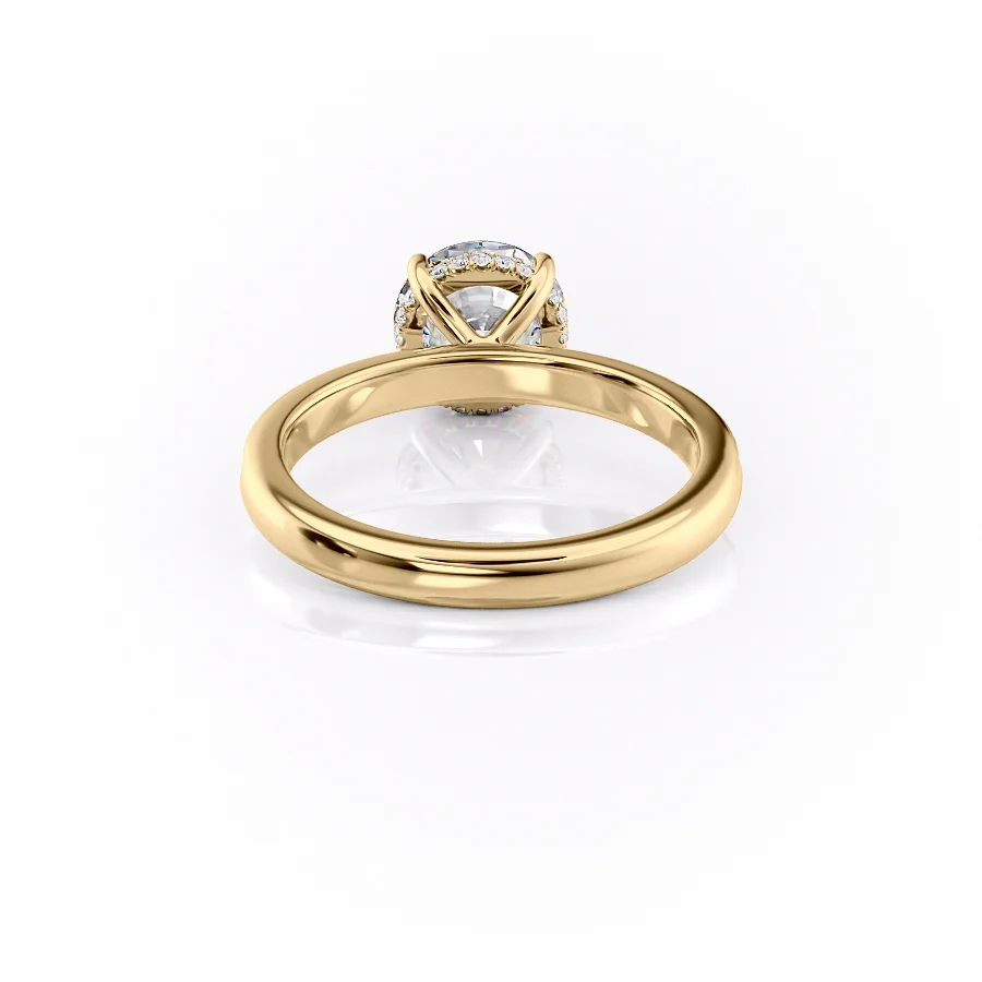 1.50 CT Round Cut Pave Moissanite Diamond Engagement Ring