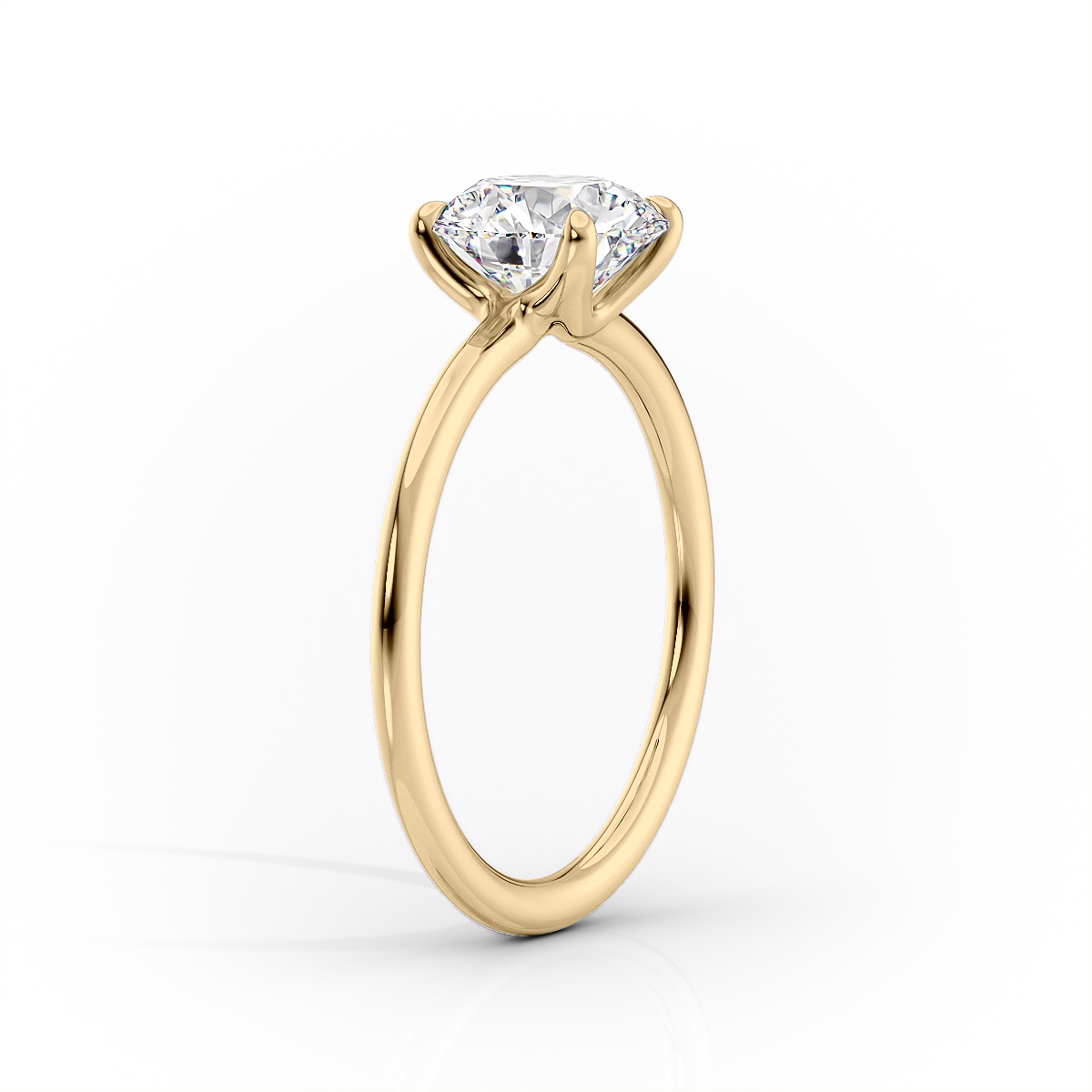 1.0CT Asscher Cut Diamond Moissanite Solitaire Engagement Ring