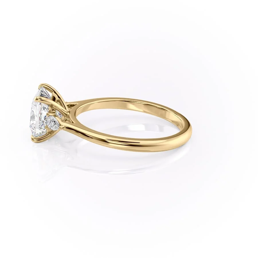 1.50 CT Princess Cut Three Stone Moissanite Diamond Engagement Ring
