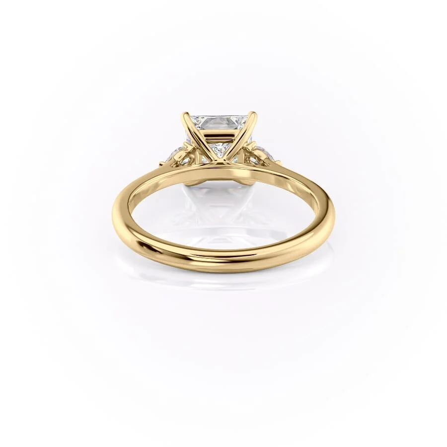1.50 CT Princess Cut Three Stone Moissanite Diamond Engagement Ring