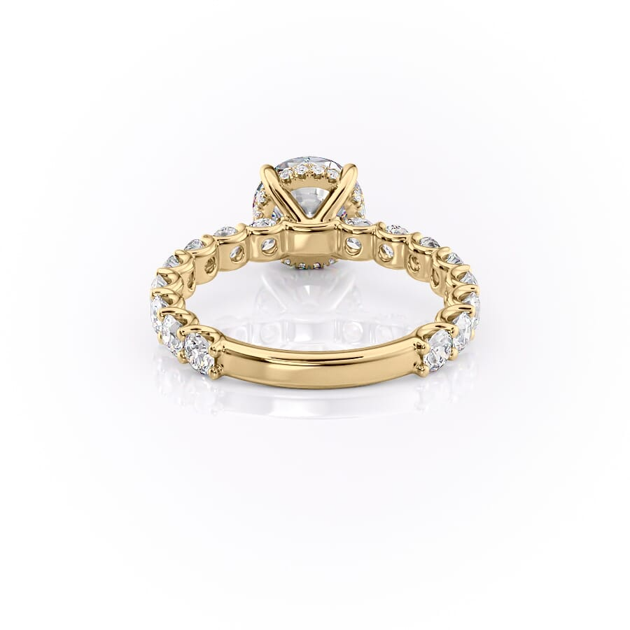 2.50CT Round Cut Moissanite Diamond Pave Engagement Ring