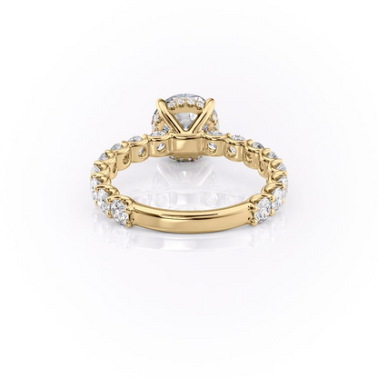 2.50CT Round Cut Moissanite Diamond Pave Engagement Ring