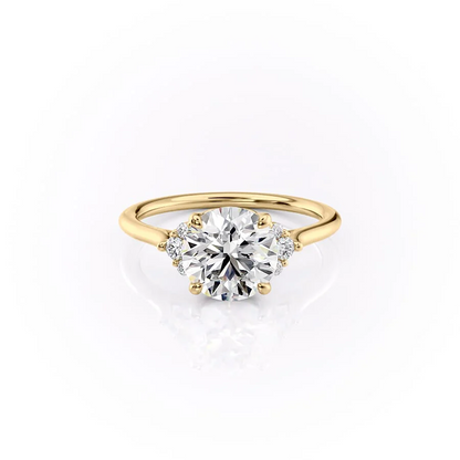 2.0CT Round Cut Moissanite Cluster Diamond Engagement Ring