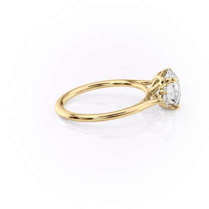 2.0CT Round Cut Moissanite Cluster Diamond Engagement Ring