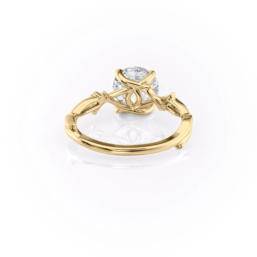 2.0CT Round Cut Moissanite Nature Inspired Diamond Engagement Ring