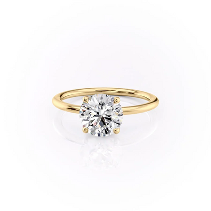 2.0CT Round Cut Moissanite Solitaire Diamond Engagement Ring