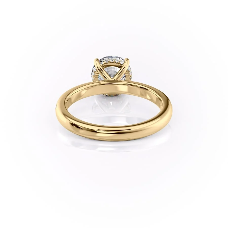 1.50 CT Round Cut Moissanite Diamond Pave Engagement Ring