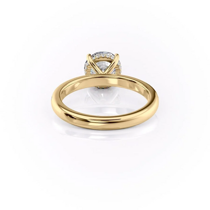 1.50 CT Round Cut Moissanite Diamond Pave Engagement Ring