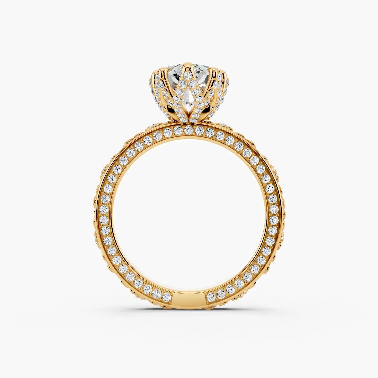 5.0CT Marquise Diamond Moissanite Milgrain Engagement Ring
