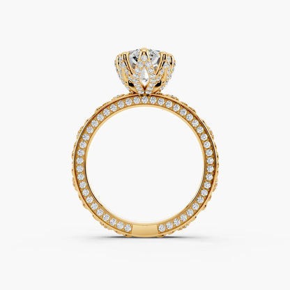 5.0CT Marquise Diamond Moissanite Milgrain Engagement Ring
