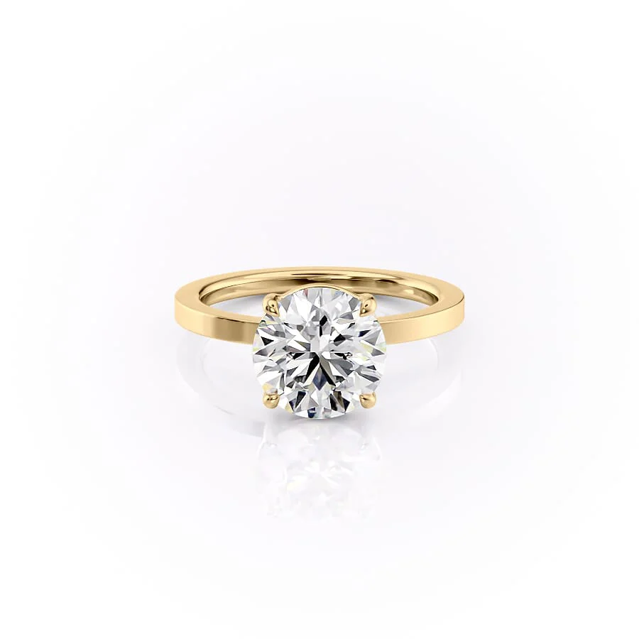 2.0CT Round Brilliant Moissanite Solitaire Diamond Engagement Ring