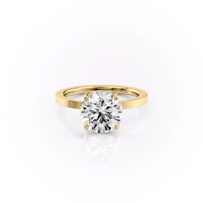 2.0CT Round Brilliant Moissanite Solitaire Diamond Engagement Ring