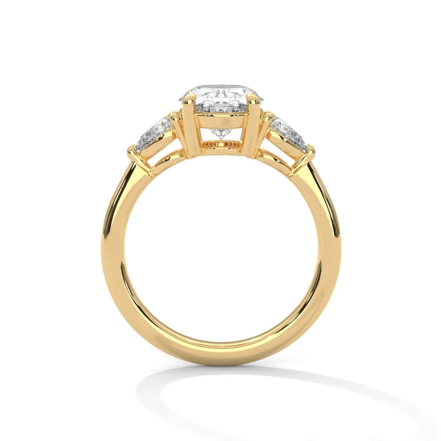 2.50CT Oval Cut Moissanite Diamond Three Stone Engagement Ring