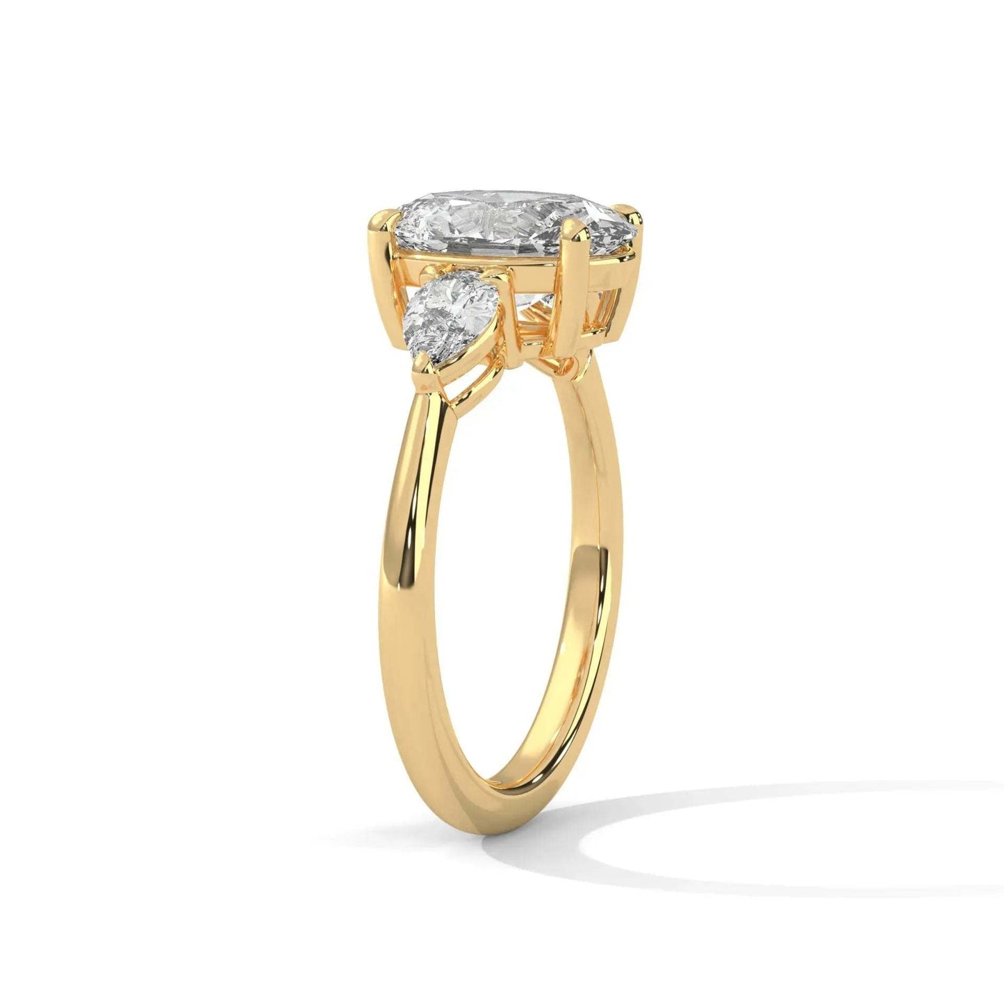 2.50CT Oval Cut Moissanite Diamond Three Stone Engagement Ring