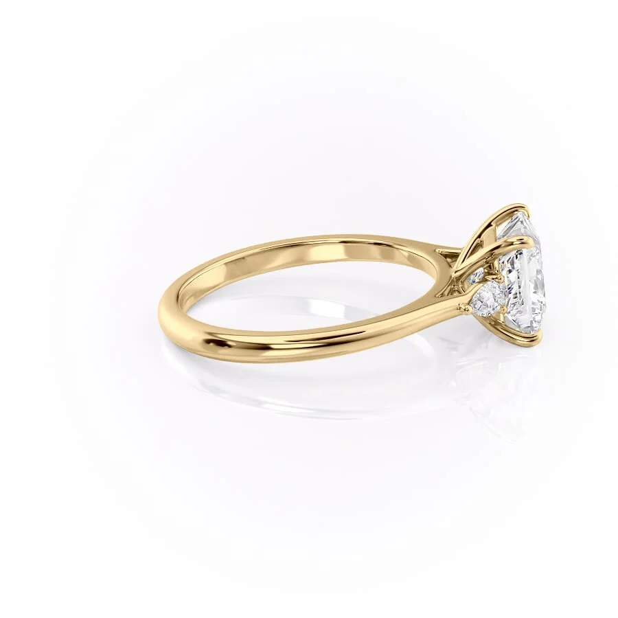 1.50 CT Princess Cut Three Stone Moissanite Diamond Engagement Ring
