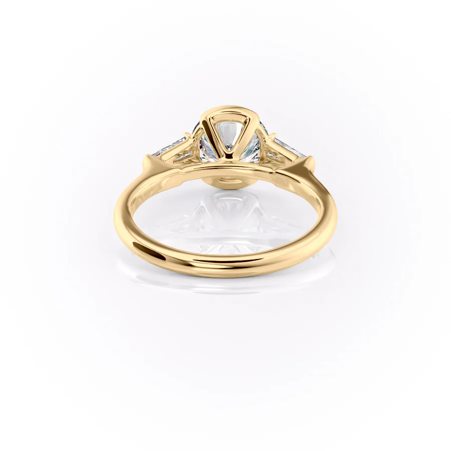 1.0CT Round Diamond Moissanite Three Stone Engagement Ring