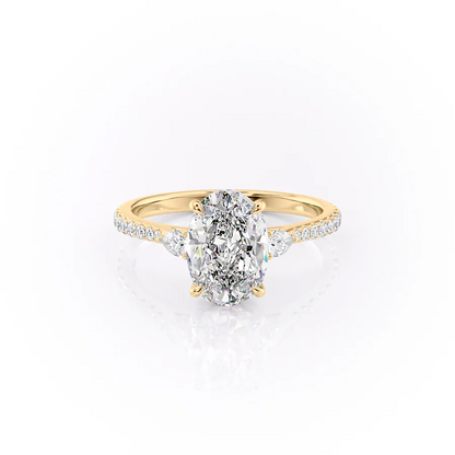 1.50 CT Oval Cut Three Stone Moissanite Diamond Engagement Ring