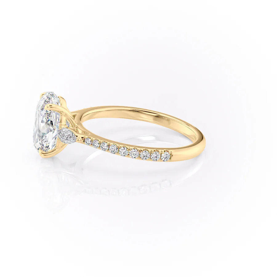 1.50 CT Oval Cut Three Stone Moissanite Diamond Engagement Ring