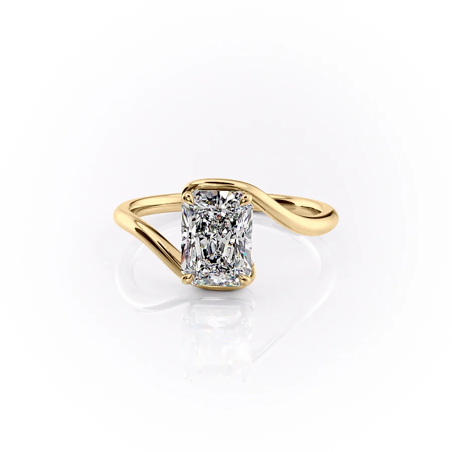 2.0CT Radiant Cut Moissanite Diamond Bypass Engagement Ring