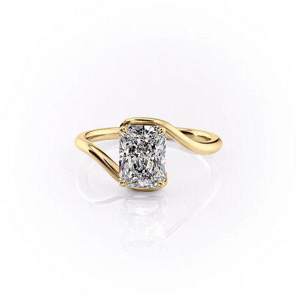 2.0CT Radiant Cut Moissanite Diamond Bypass Engagement Ring