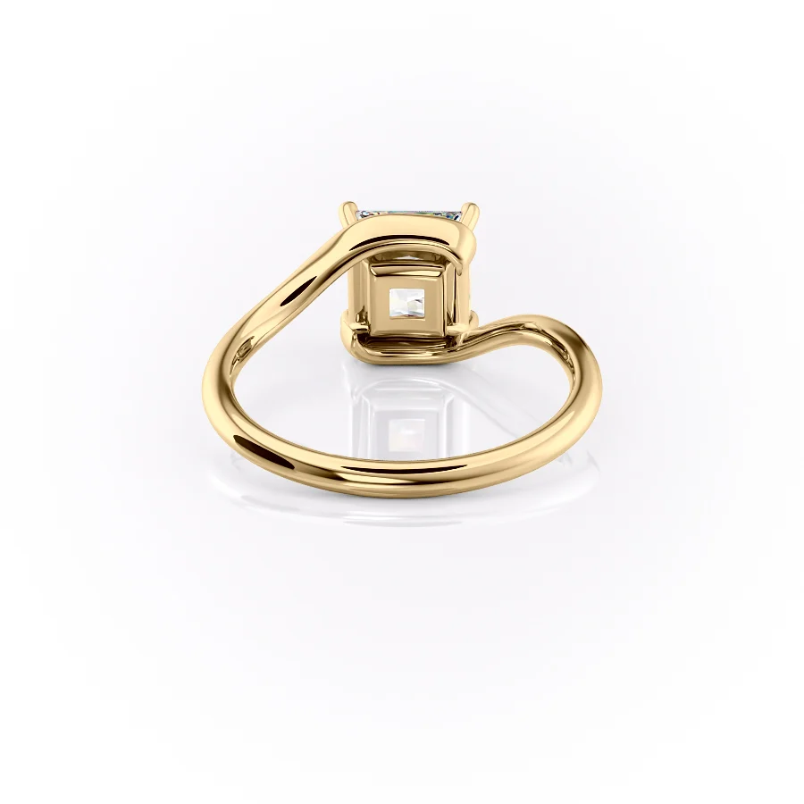 1.0CT Princess Diamond Moissanite Bypass Engagement Ring