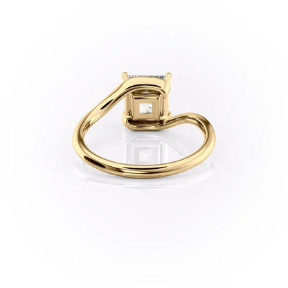 1.0CT Princess Diamond Moissanite Bypass Engagement Ring