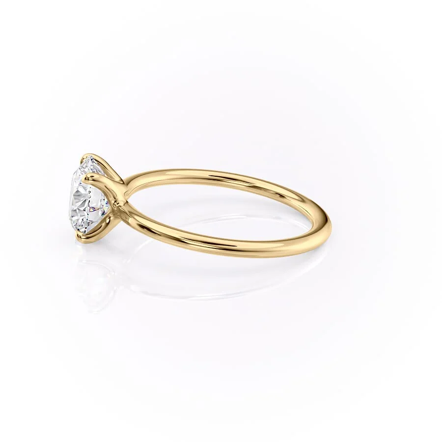 2.0CT Round Cut Moissanite Solitaire Diamond Engagement Ring