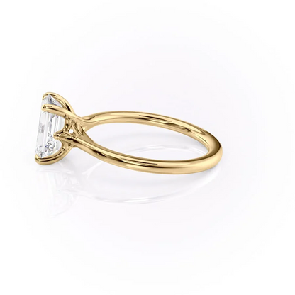 1.50 CT Emerald Cut Solitaire Moissanite Diamond Engagement Ring