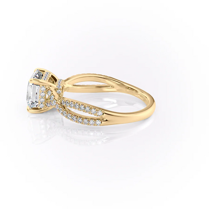 1.50 CT Asscher Cut Infinity Moissanite Diamond Engagement Ring