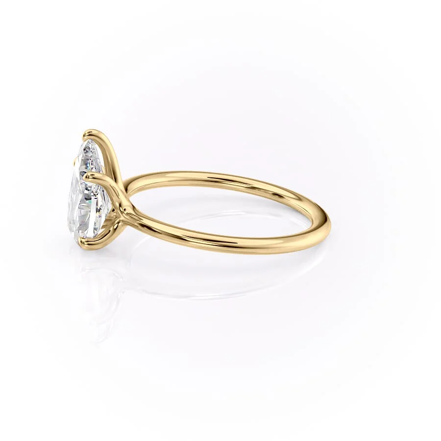 1.50 CT Pear Cut Solitaire Moissanite Diamond Engagement Ring