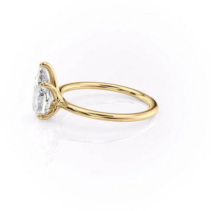 1.50 CT Pear Cut Solitaire Moissanite Diamond Engagement Ring