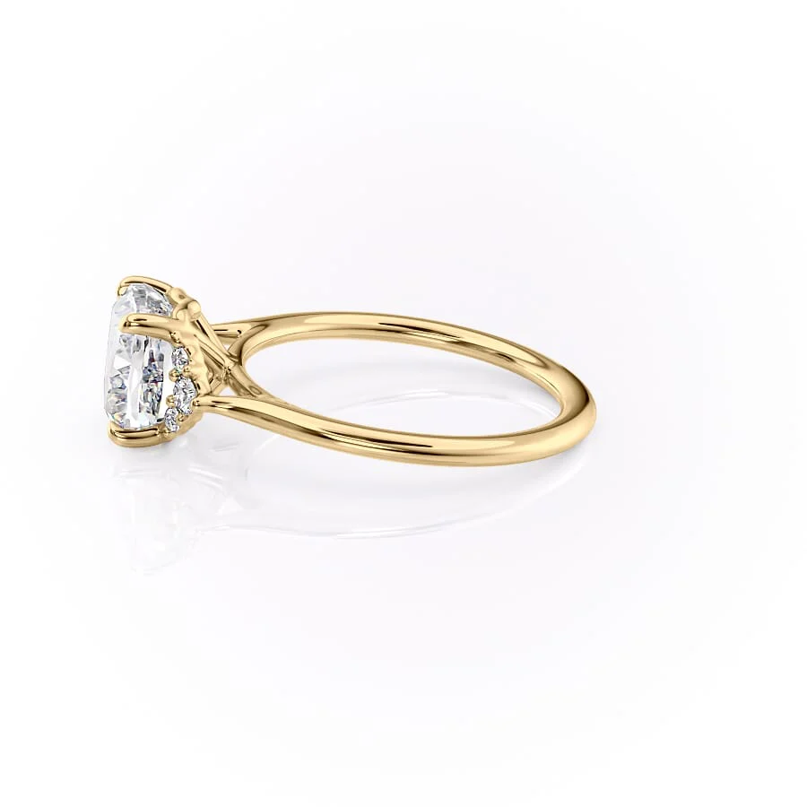 1.0CT Cushion Moissanite Diamond Cluster Engagement Ring