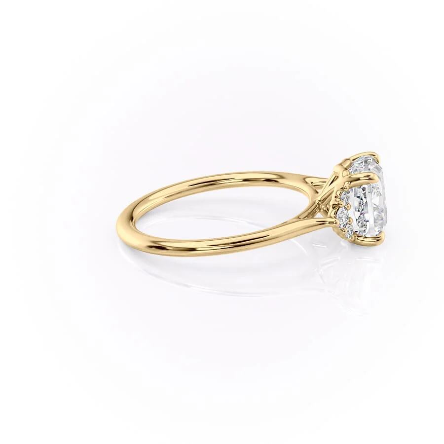 1.0CT Cushion Moissanite Diamond Cluster Engagement Ring