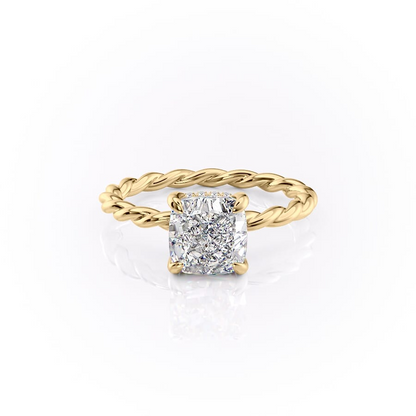 1.0CT Cushion Cut Diamond Moissanite Thread Engagement Ring