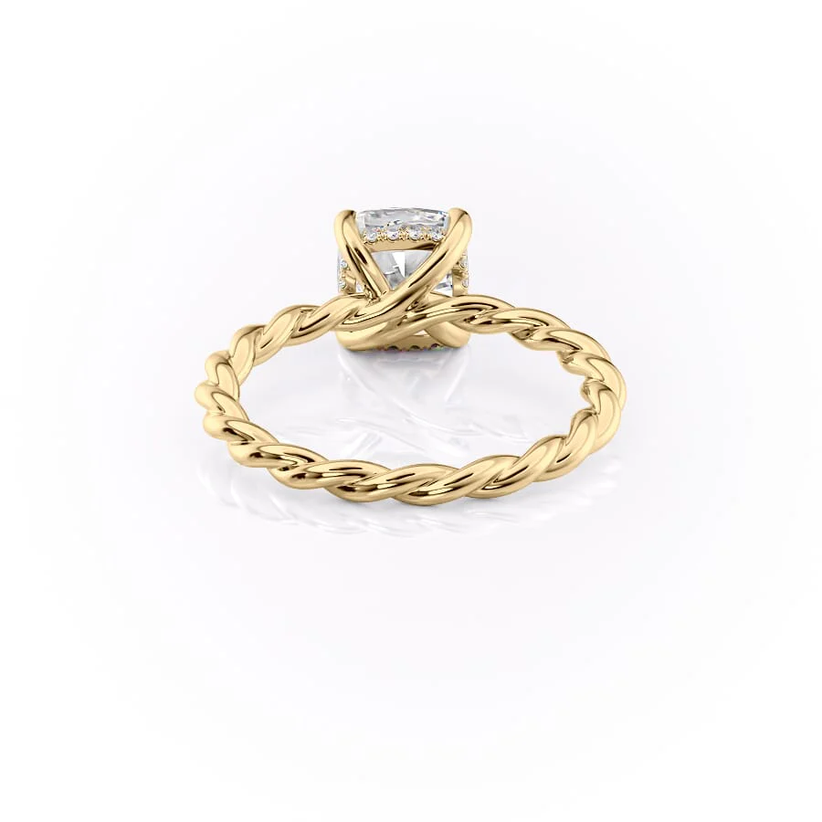 1.0CT Cushion Cut Diamond Moissanite Thread Engagement Ring