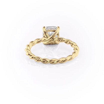 1.0CT Cushion Cut Diamond Moissanite Thread Engagement Ring