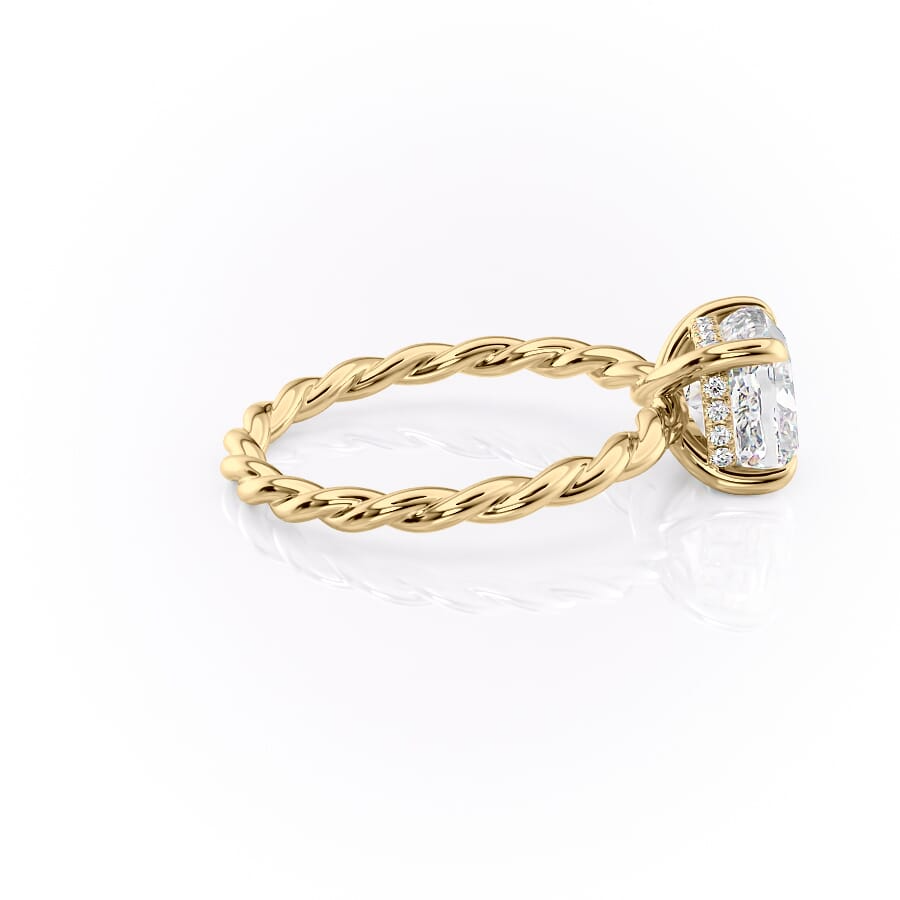 1.0CT Cushion Cut Diamond Moissanite Thread Engagement Ring