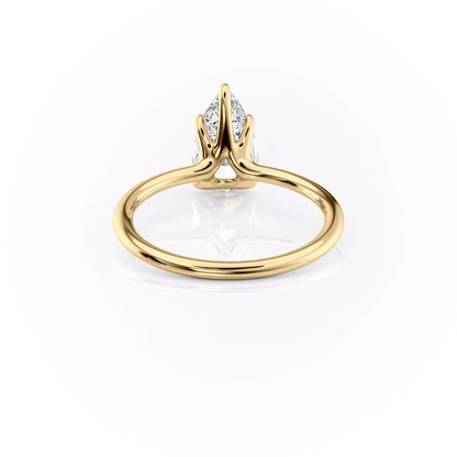 1.50 CT Pear Cut Solitaire Moissanite Diamond Engagement Ring