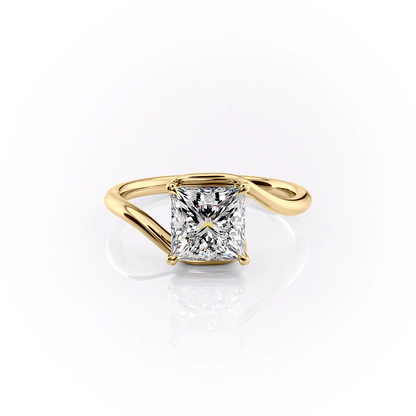 1.0CT Princess Diamond Moissanite Bypass Engagement Ring