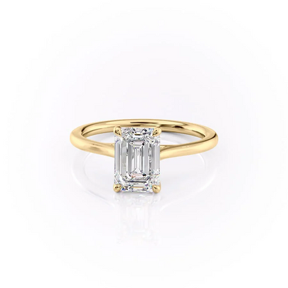1.50 CT Emerald Cut Solitaire Moissanite Diamond Engagement Ring