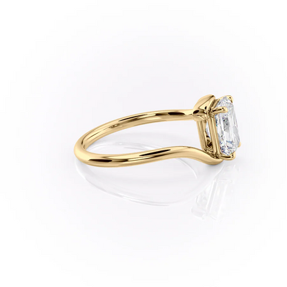 2.0CT Radiant Cut Moissanite Diamond Bypass Engagement Ring