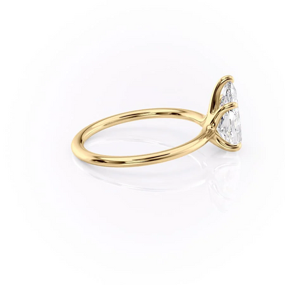 1.50 CT Pear Cut Solitaire Moissanite Diamond Engagement Ring