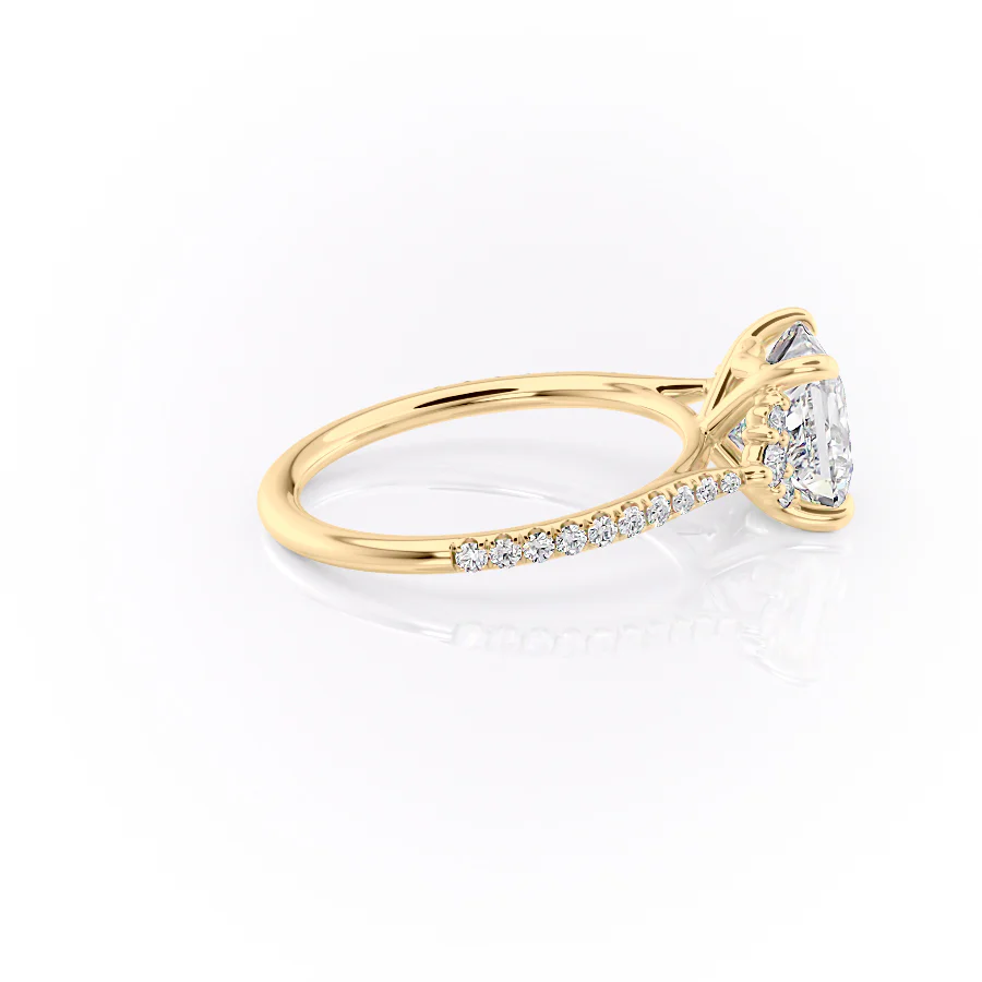 1.0CT Princess Diamond Moissanite Cluster Pave Engagement Ring