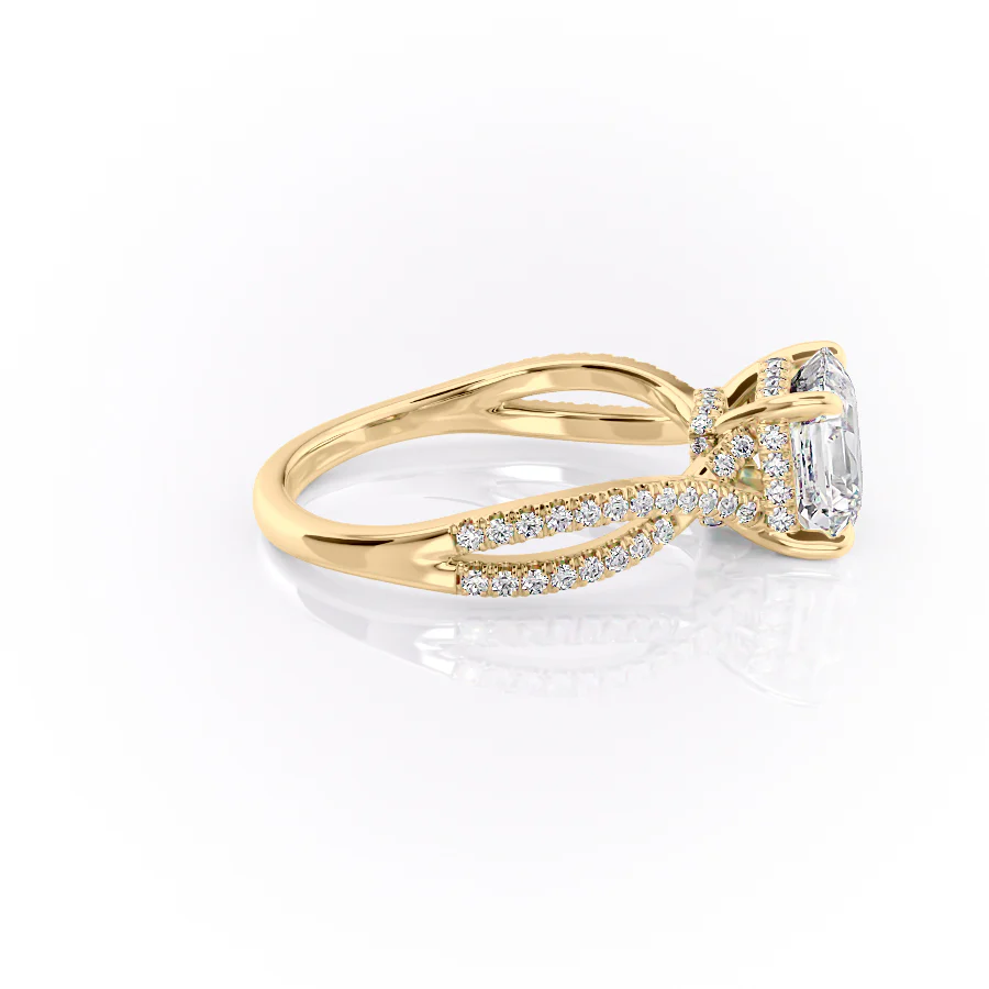 1.50 CT Asscher Cut Infinity Moissanite Diamond Engagement Ring