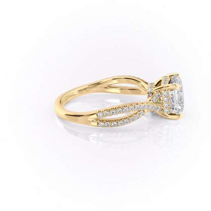 1.50 CT Asscher Cut Infinity Moissanite Diamond Engagement Ring