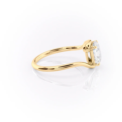 1.50 CT Asscher Cut Infinity Moissanite Diamond Engagement Ring