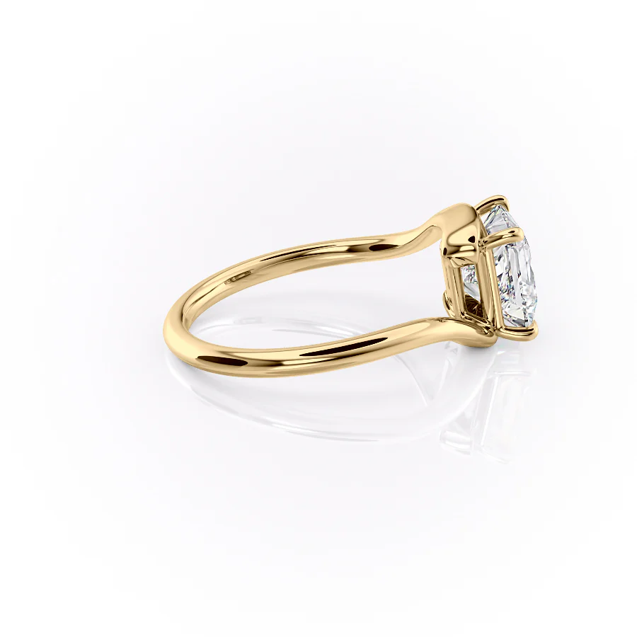 1.0CT Princess Diamond Moissanite Bypass Engagement Ring