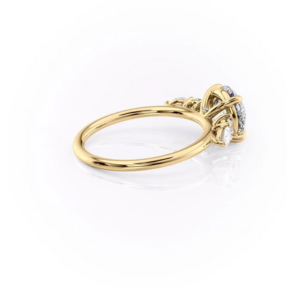 1.0CT Round Diamond Moissanite Five Stone Engagement Ring