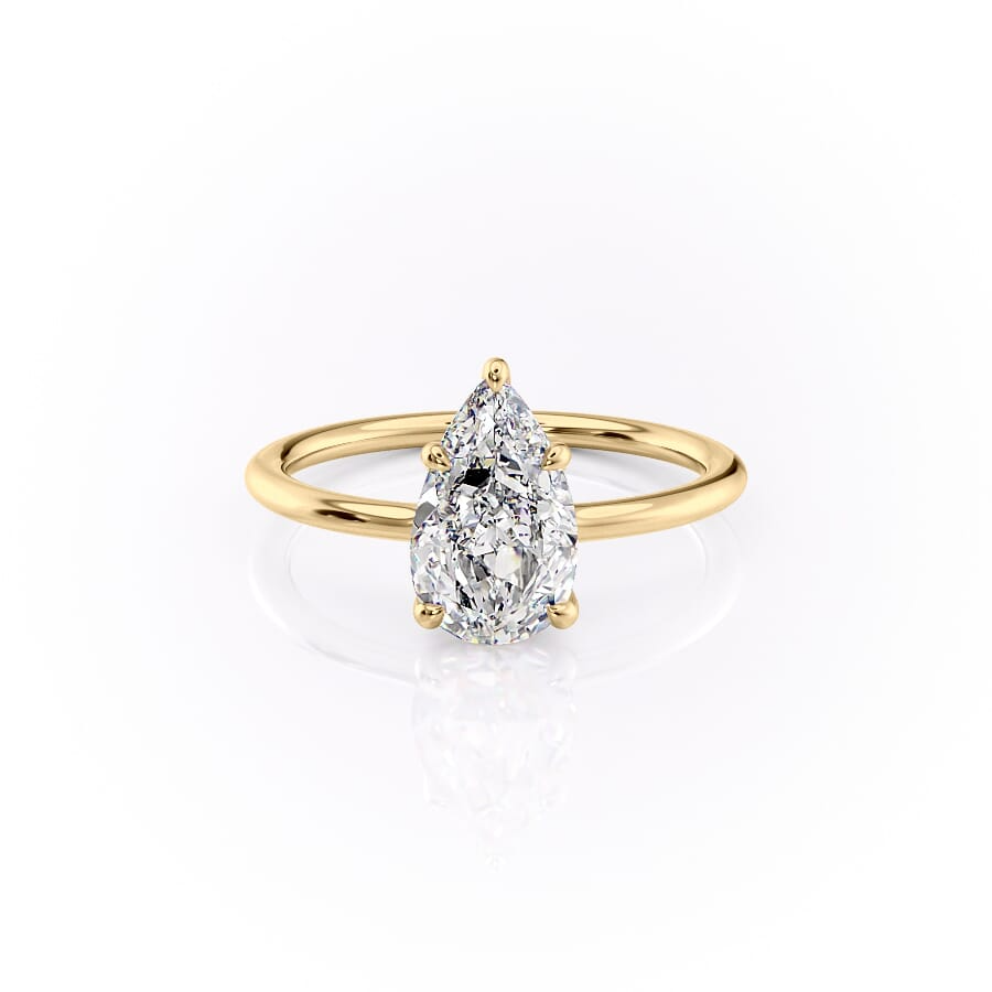 1.50 CT Pear Cut Solitaire Moissanite Diamond Engagement Ring